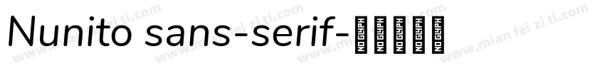 Nunito sans-serif字体转换